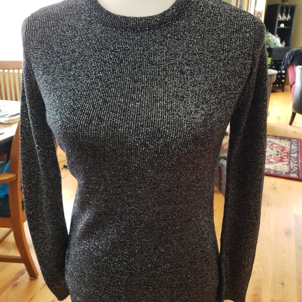 Black shimmer top